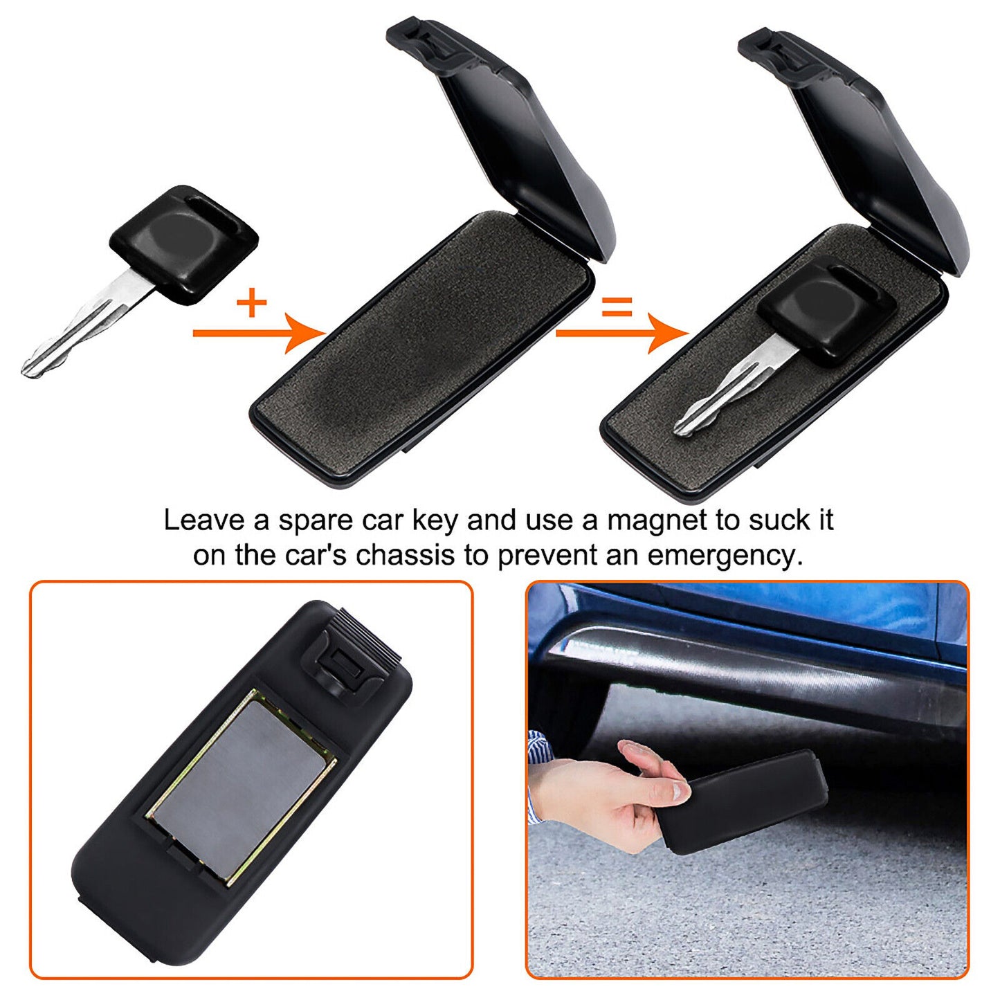 Key Magnetic Box Car Key Holder Box Powerful Magnetic Emergency Spare Key Boxes