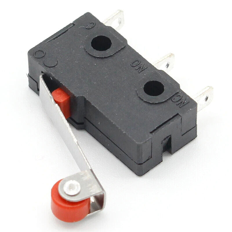 10Pcs Micro Roller Lever Arm Open Close Limit Switch KW12-3 PCB Microswitch