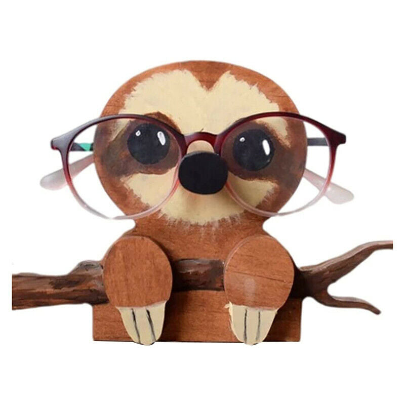 Glasses Stand Christmas Gift Cute Pet Wooden Ornament For Desktop Decor Gift