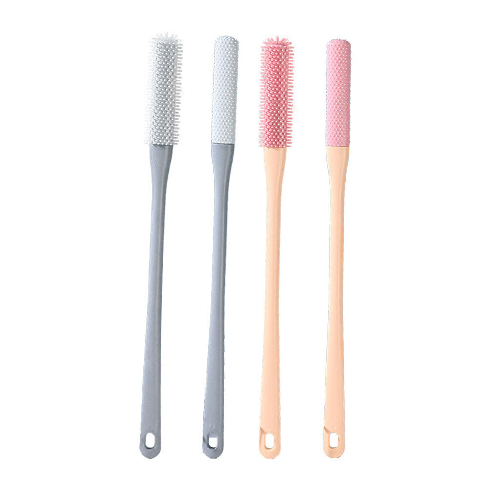 Toe Gap Cleaning Brush, Foot Scrubber in Shower, Long Handle Silicone Foot Brush