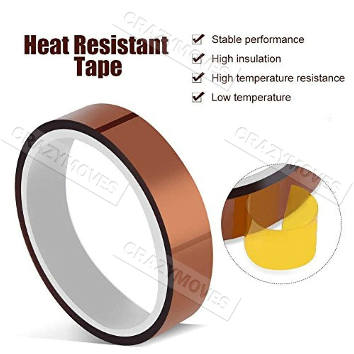 Kapton Tape High Temperature Heat Resistant Polyimide 3D Printer VIC