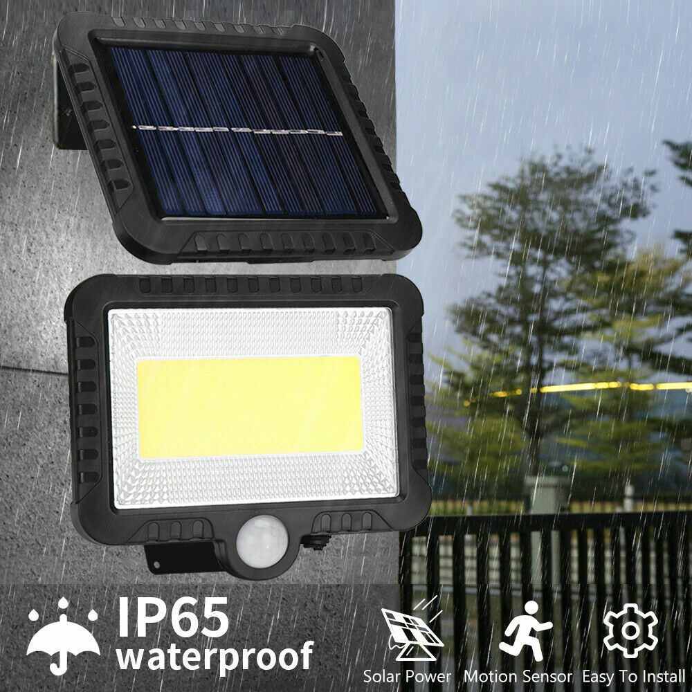 100Led Solar Sensor Light Motion Detection Security Garden Flood Lamp 1PCS