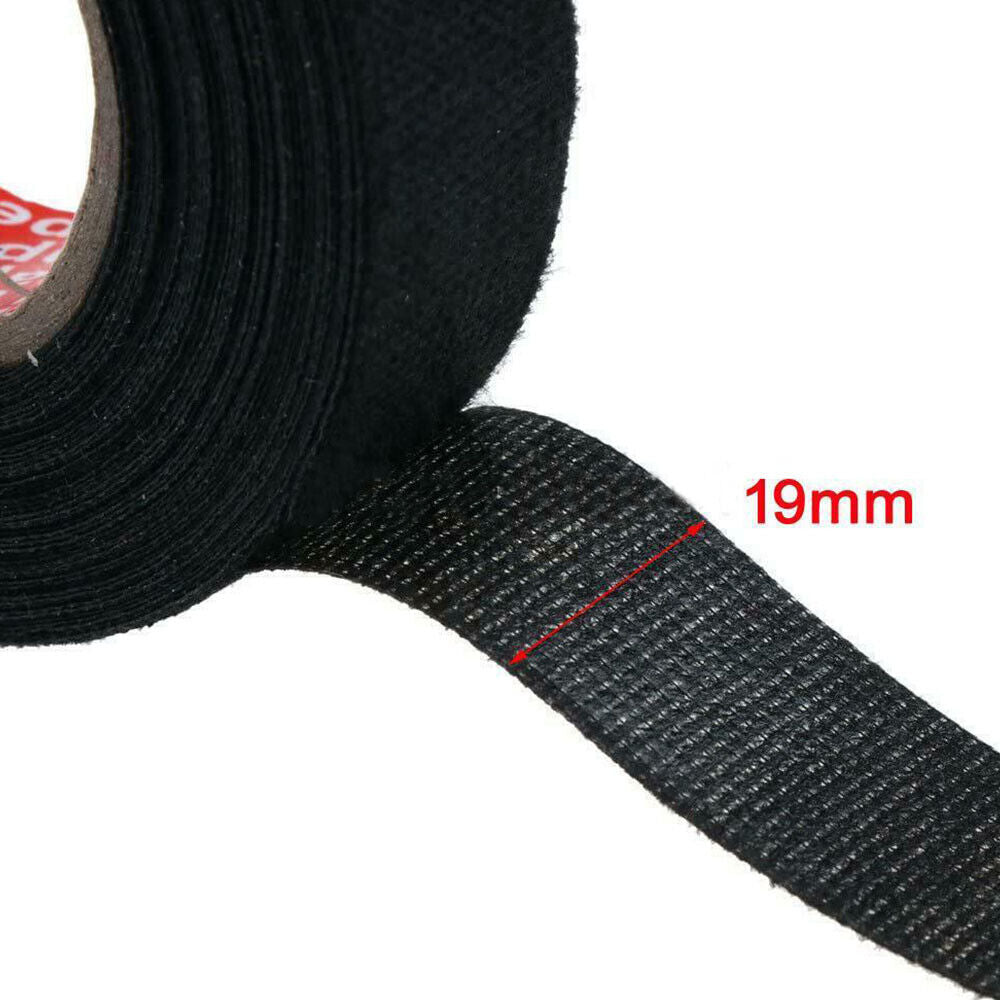 4pcs 19mmx 15M Adhesive Cloth Fabric Tape Cable Loom Wiring Harness For Car Auto