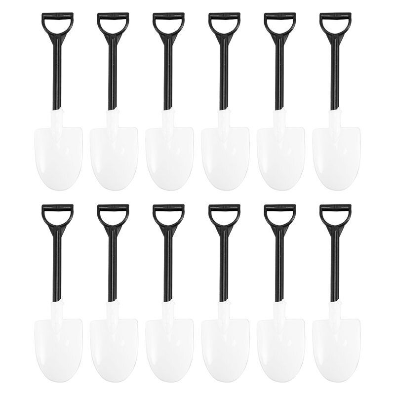 100Pcs Plastic Disposable Shovel Spoon Potted Cake Ice Cream Garden J5X1