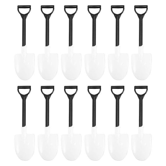 100Pcs Plastic Disposable Shovel Spoon Potted Cake Ice Cream Garden J5X1