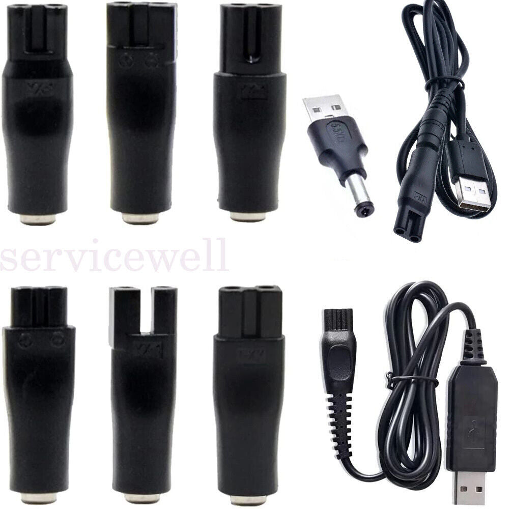 Hair Clippers Cable Power Cord Razor Charger Charger Convetor Charging Heads