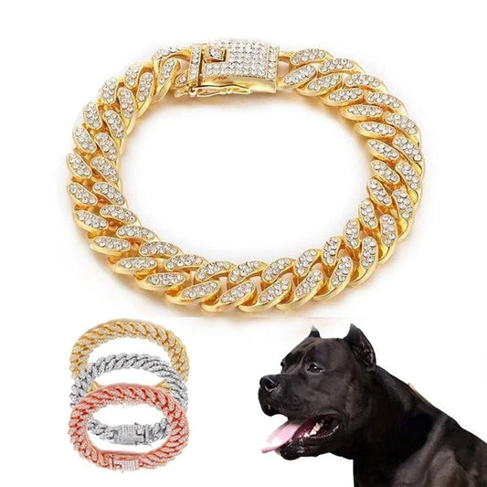 Pet Dog Cat Chain Collar Metal Collar Pitbull Dogs Necklace Pet Supplies