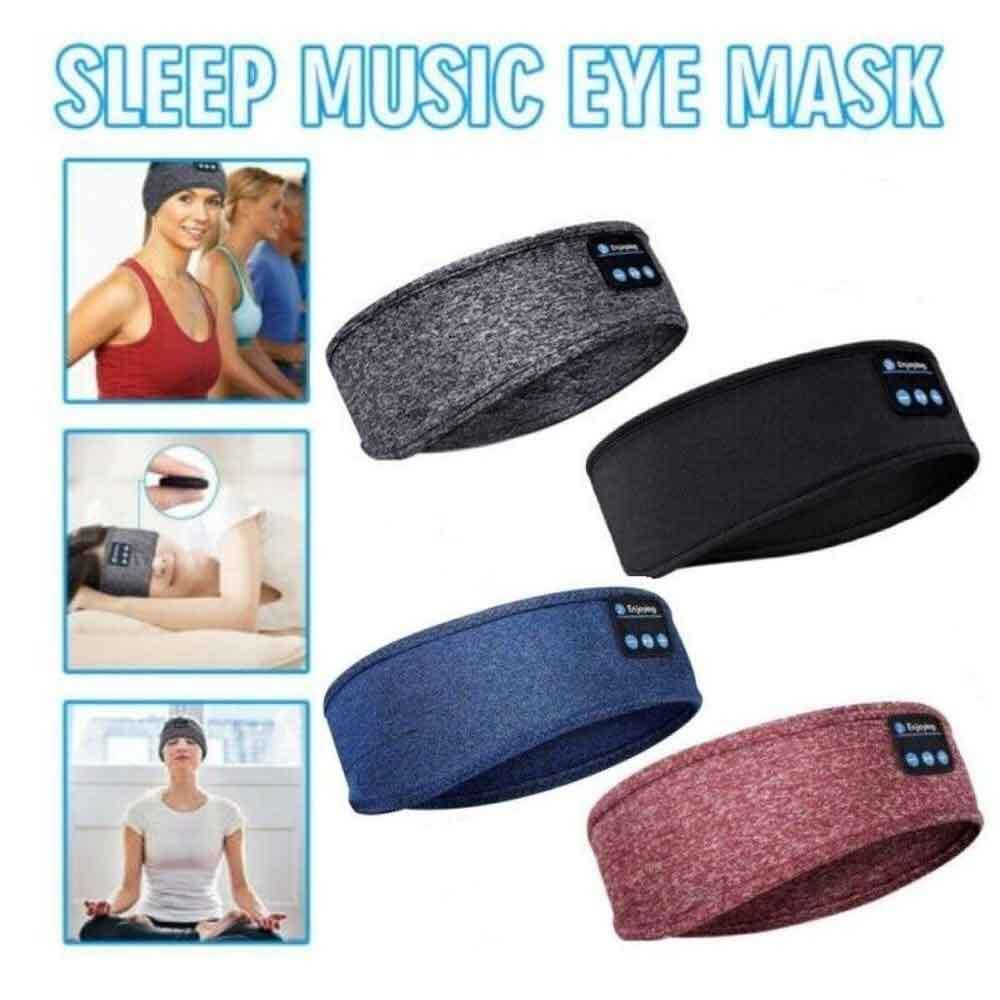 Wireless Bluetooth 5.0 Stereo Eye Mask Headphones Earphone Sleep Music Headband