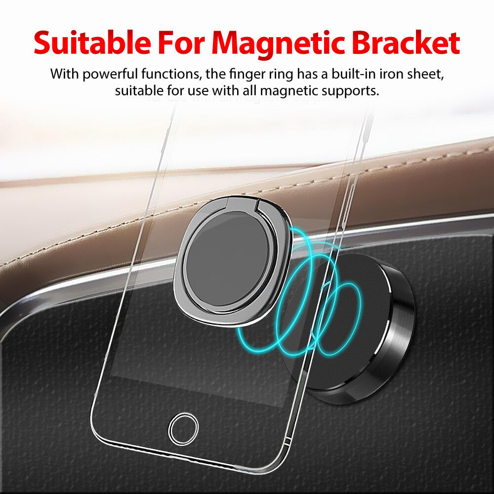 Phone Holder Mount Finger Ring Stand For Cell Phone Tablet Ultra Thin Magnetic