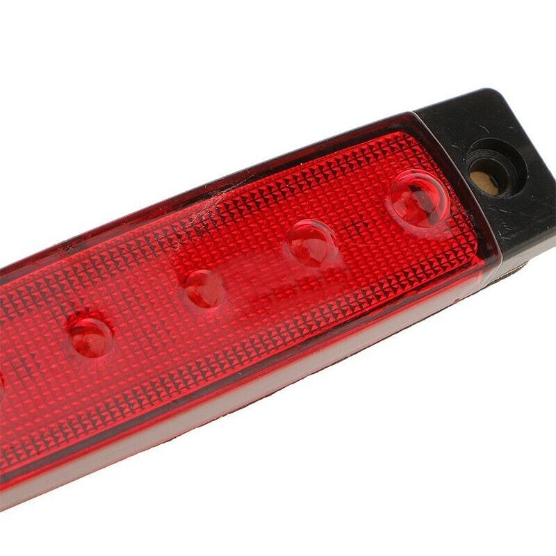 Set of 2 Waterproof 6 LED Red Brake Stop Tail Lights for Trucks and Trailers