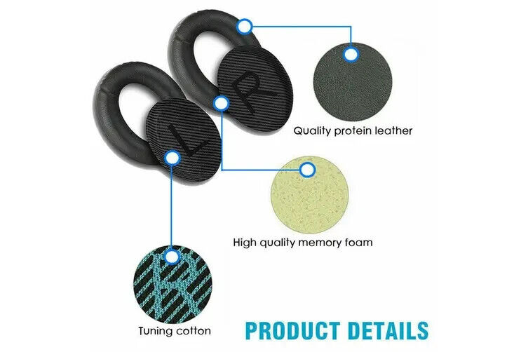 Replacement Ear Pads Cushions for Bose Quiet Comfort 35 25 QC25 II/I 25 15 AE2