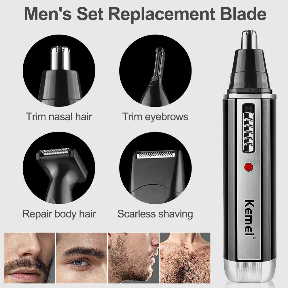 Kemei Electric Nose Hair Trimmer Men's Professional Facial Ear Beard Trimmer