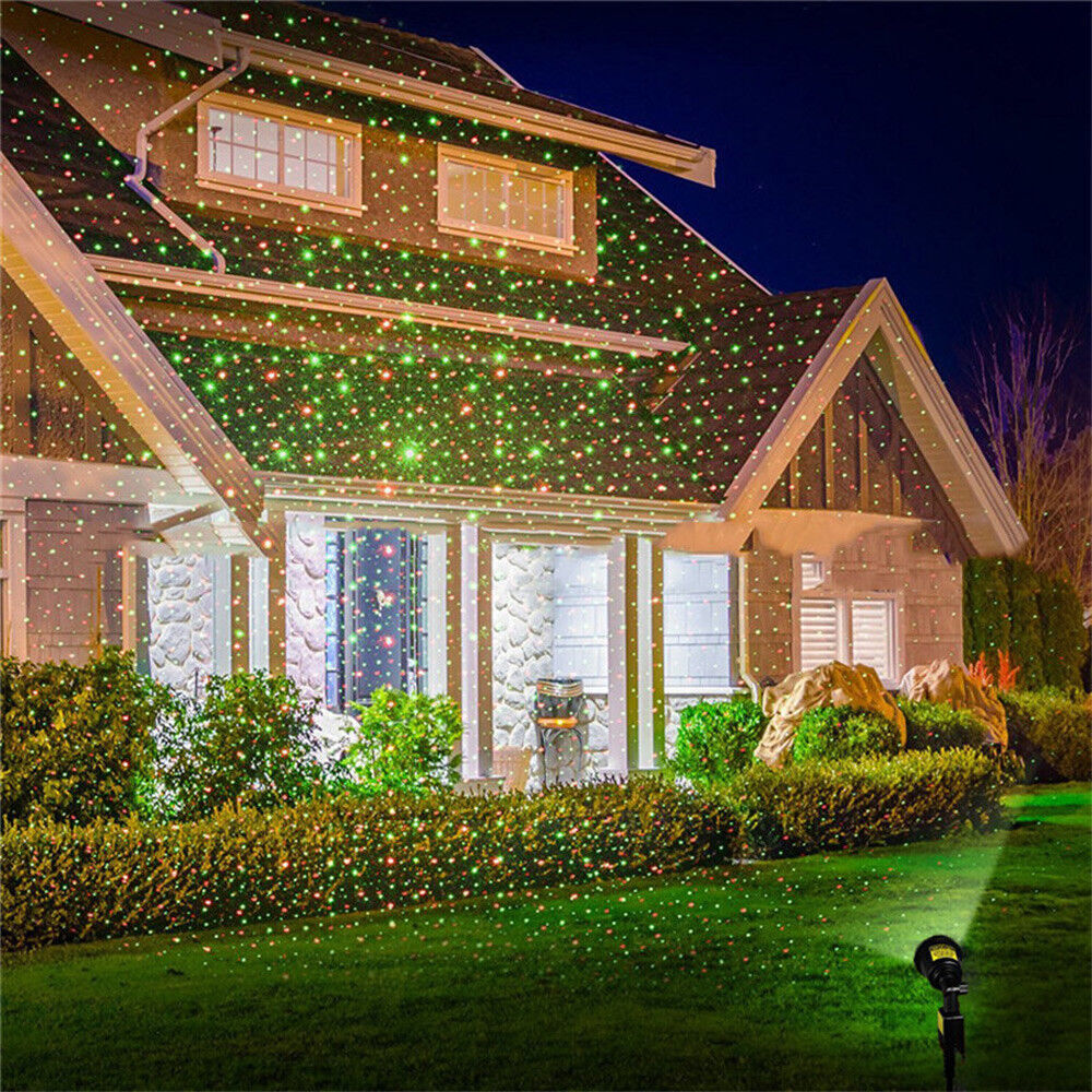 Waterproof Outdoor Projector Christmas Lights Laser Projection Light Xmas Lamps