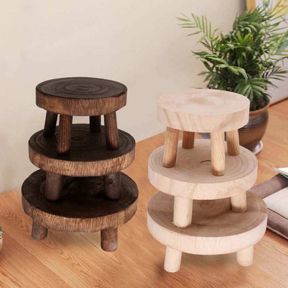 New Wooden Plant Stand Flower Pot Base Holder Stool Display Plant Stand Shelf