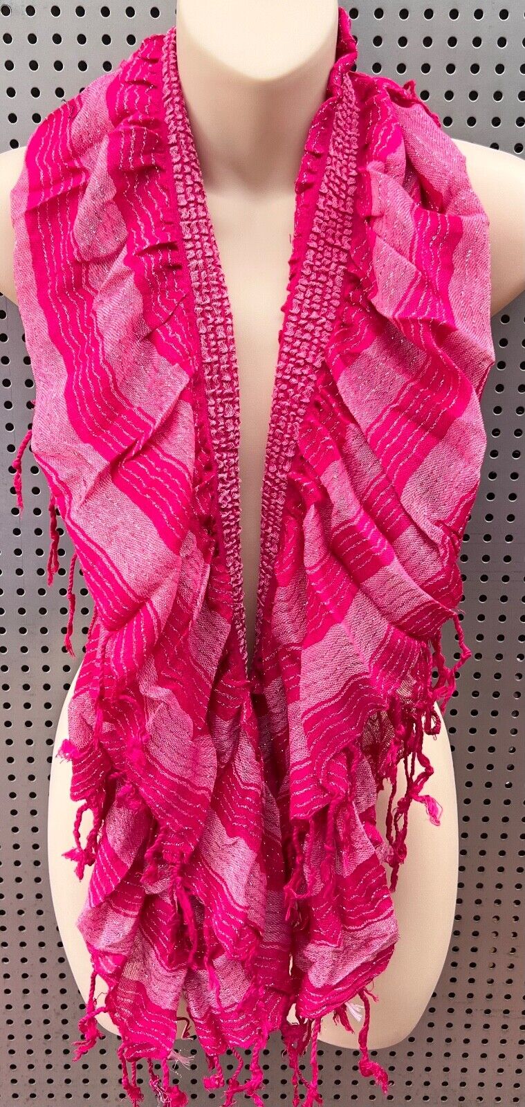 SOFT COTTON LINEN PLEATE BUBBLE WRAP SCARF/SHAWL SC008