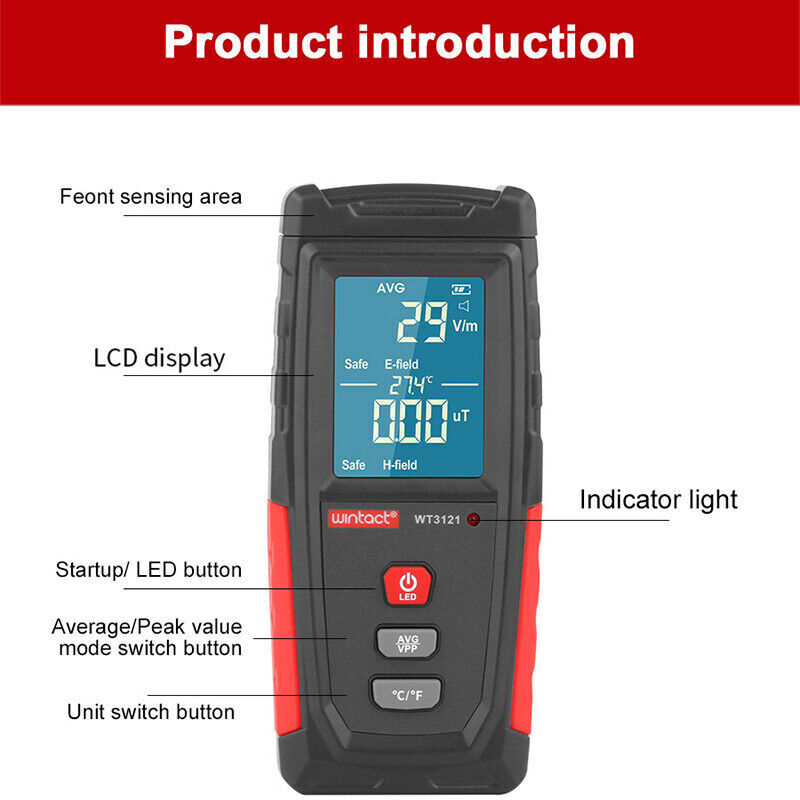 Geiger Counter Nuclear Radiation Detector Beta Gamma X Ray Dosimeter Monitor