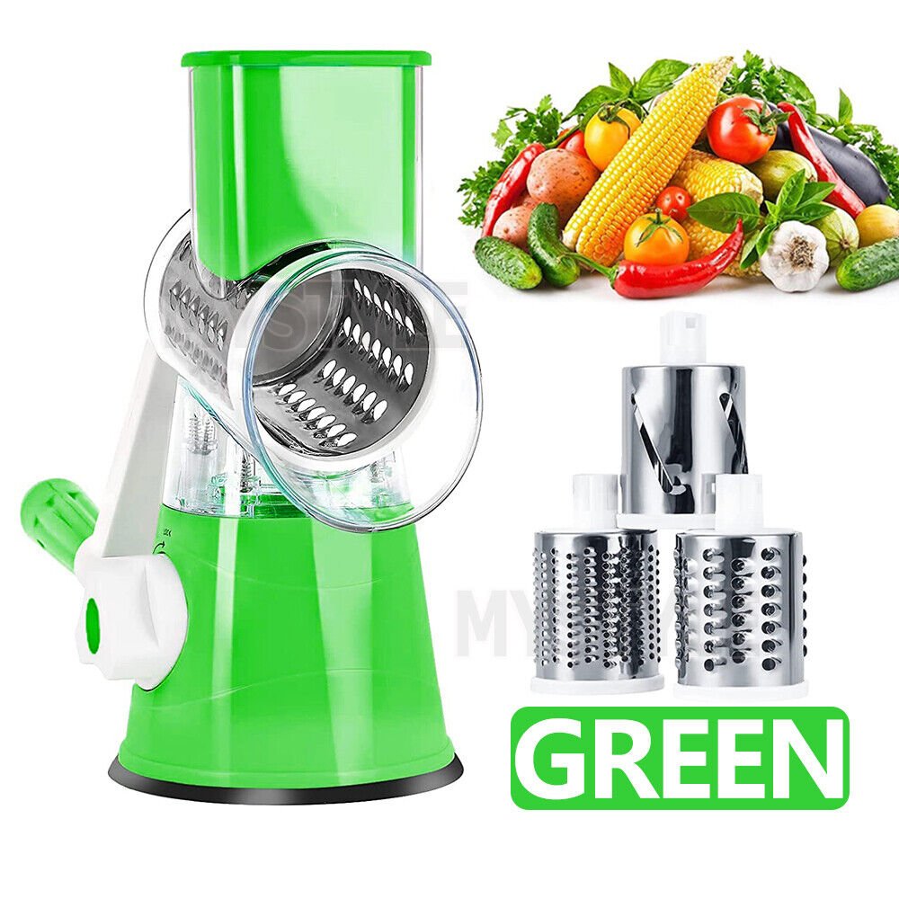 Kitchen Vegetable Food Manual Rotary Drum Grater Chopper Slicer Fruit Cutter