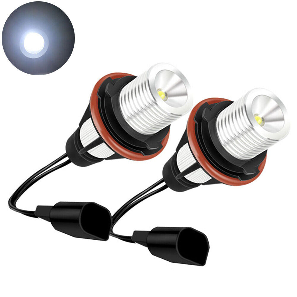 2x Angel Eyes LED Halo Ring Light Bulbs Error Free For BMW X5 E39 E53 E60 E61 E63