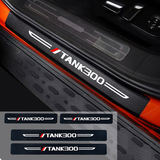 For GWM Tank 300 2022-2024 Car Door Sill Scuff Anti Scratch Sticker Protecto