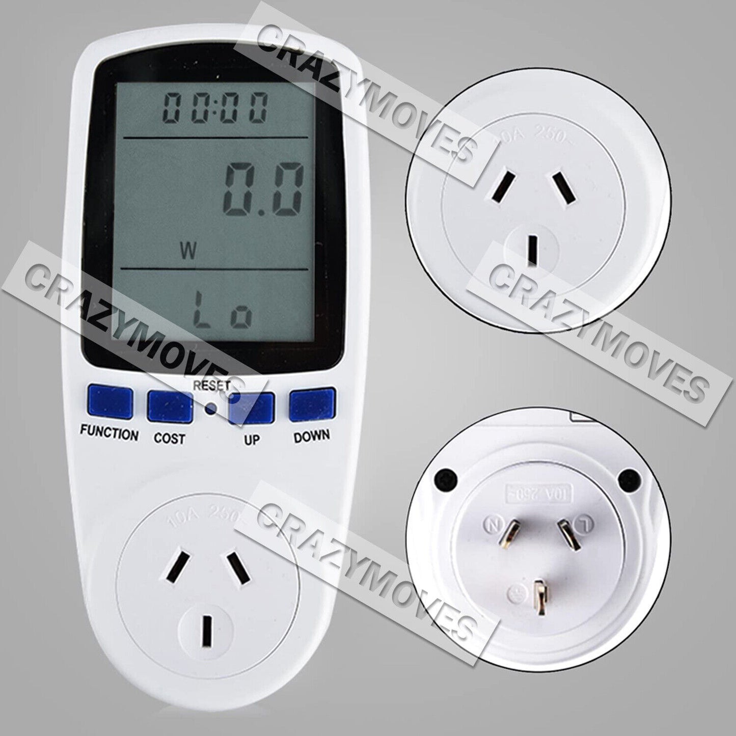 Plug Power Meter Consumption Energy Monitor Watt Electricity Usage Tester