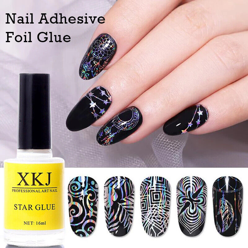 NEW 16ml Nail Glue For Transfer Foil Sticker Decals Polish UV Gel Manicure DIY