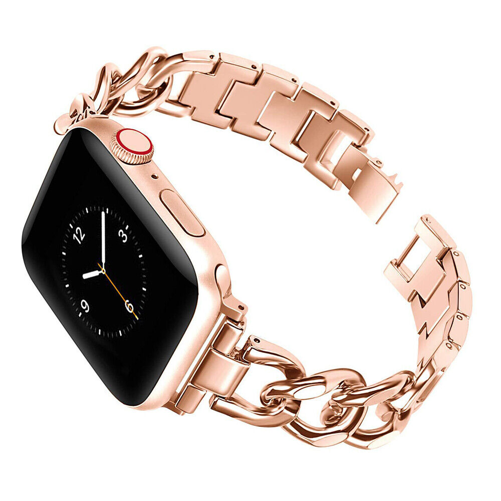 NEWMetal Strap Band For Apple Watch Series 8 7 6 5 4 3 2 1Women Stainless Steel