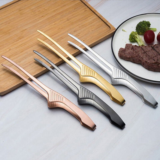 BBQ Food Tongs Barbecue Clips Stainless Steel Food Clips Kitchen