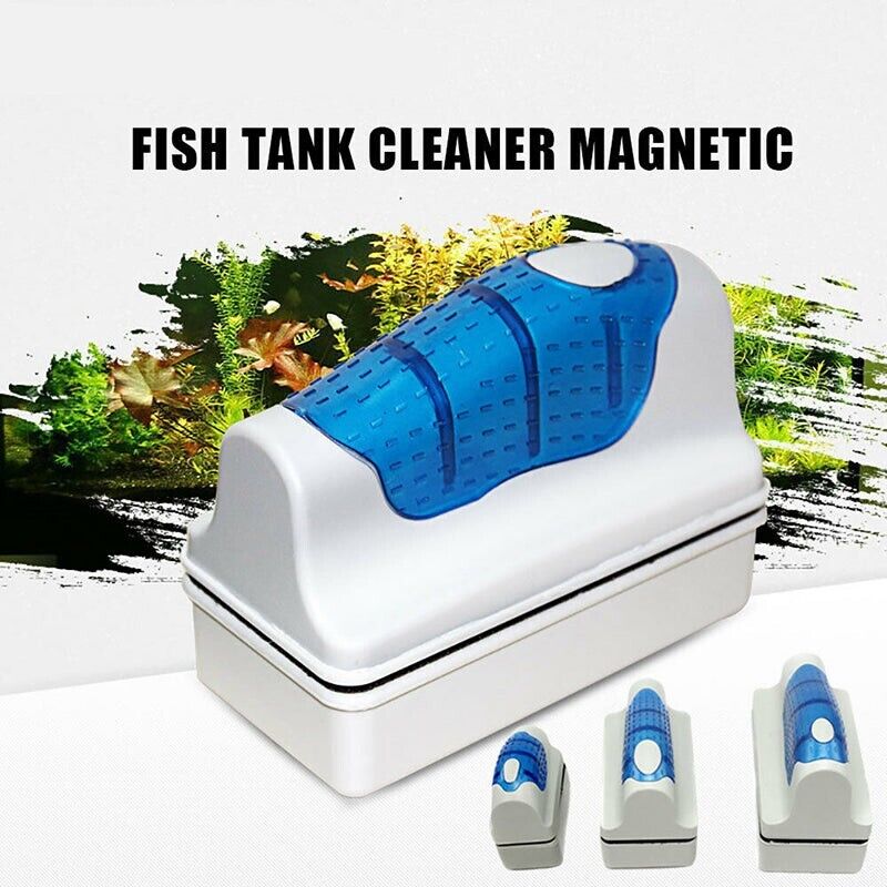 Magnetic Fish Tank Brush Algae Magnet Aquarium Glass Aquatic Cleaner Cleaning