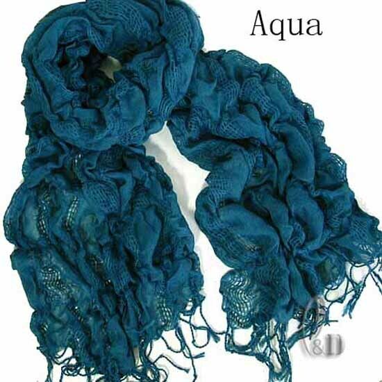 WINTER WARMER KNITTED PLEATED BUBBLE WRAP SCARF/SHAWL SC020