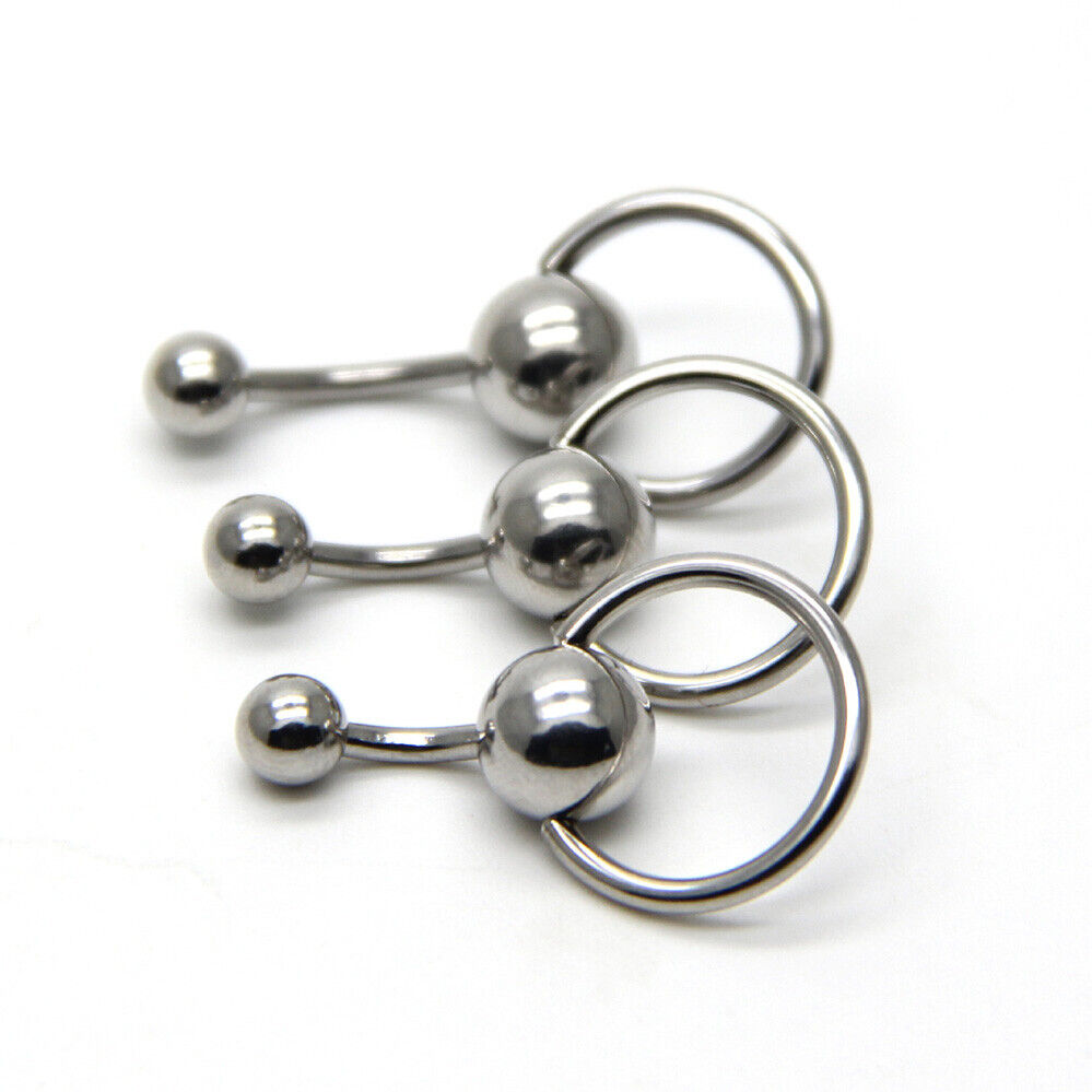 Belly Button Navel Ring Bars Body Piercing Surgical Steel Dangle Flower