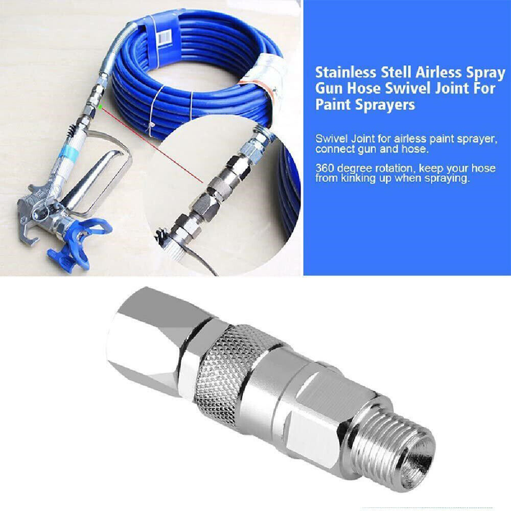 1/4 Inch Airless High Pressure Spray Hose Swivel Joint Fit For Paint Sprayer