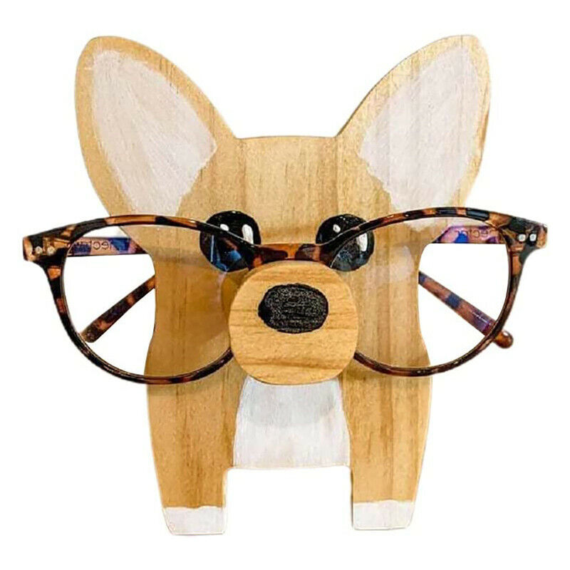 Glasses Stand Christmas Gift Cute Pet Wooden Ornament For Desktop Decor Gift