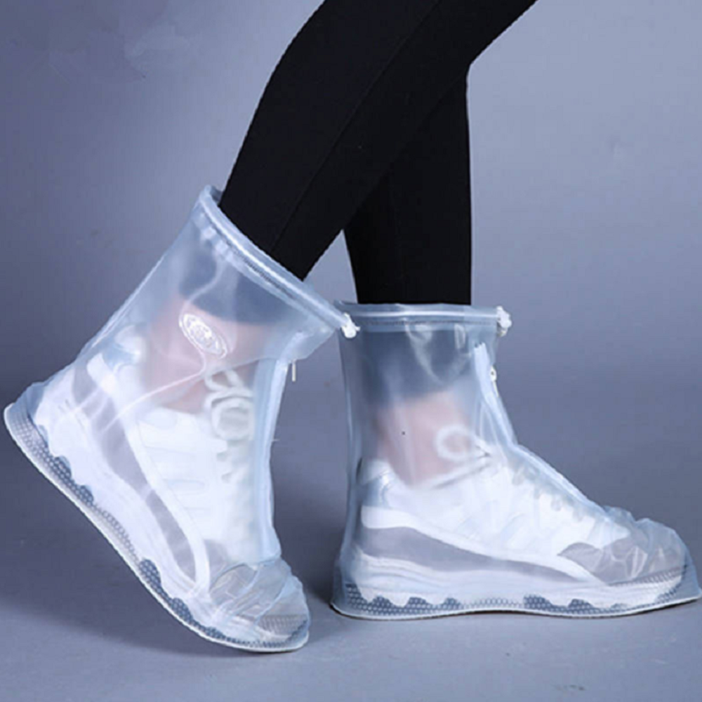 Waterproof Shoe Covers Not-Slip Raining Water Foot Boot Overshoe With Zippe