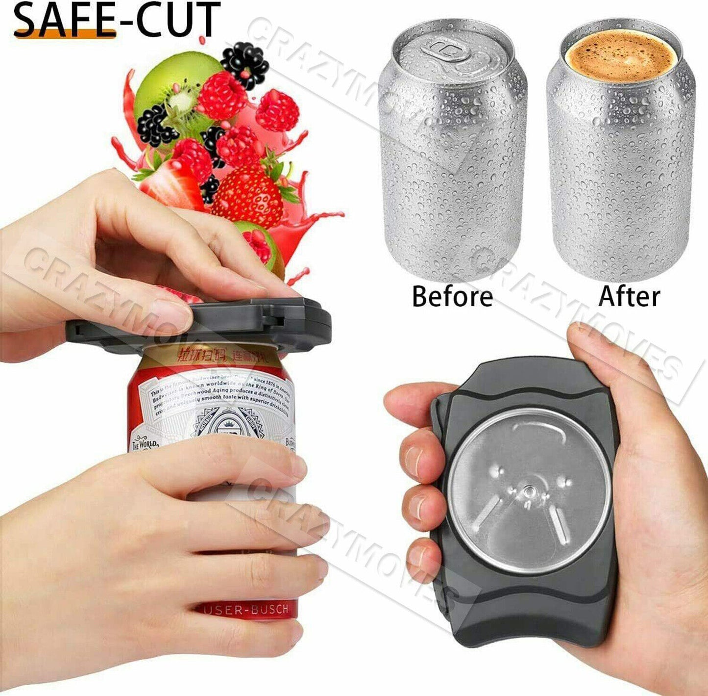 Beer Coke Can Opener Topless Bottle Drink Opened Party Tool Go Swing easy