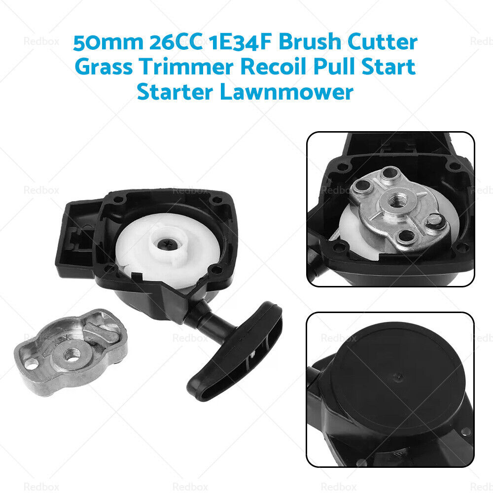 50mm 26CC 1E34F Brush Cutter Grass Trimmer Recoil Pull Start Starter Lawnmower