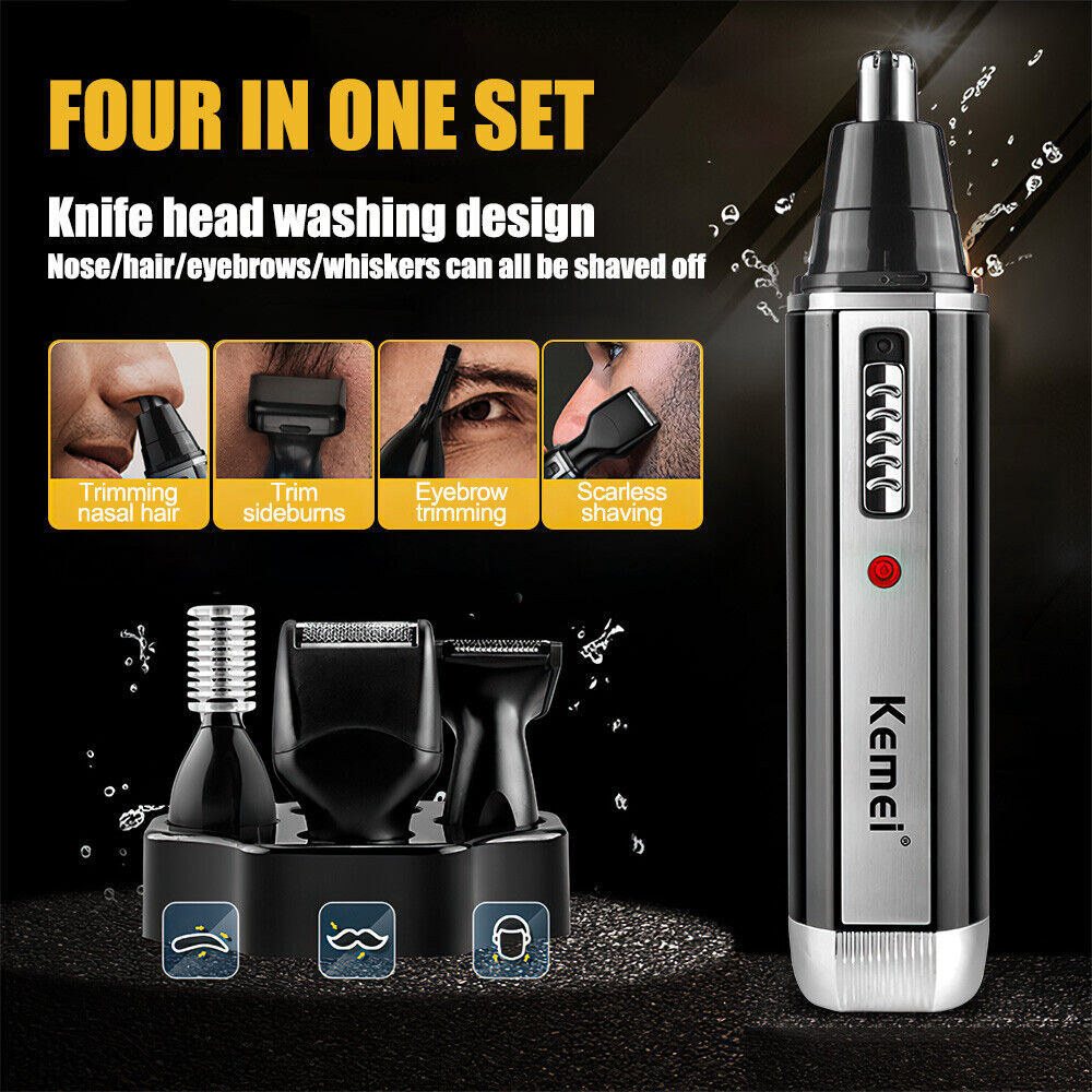 Kemei Electric Nose Hair Trimmer Men's Professional Facial Ear Beard Trimmer