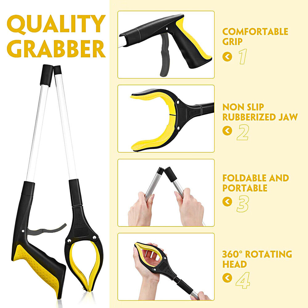 Heavy Duty Grabber Kit Industrial Pick Up Stick Hand Grip Reach Trash Reacher