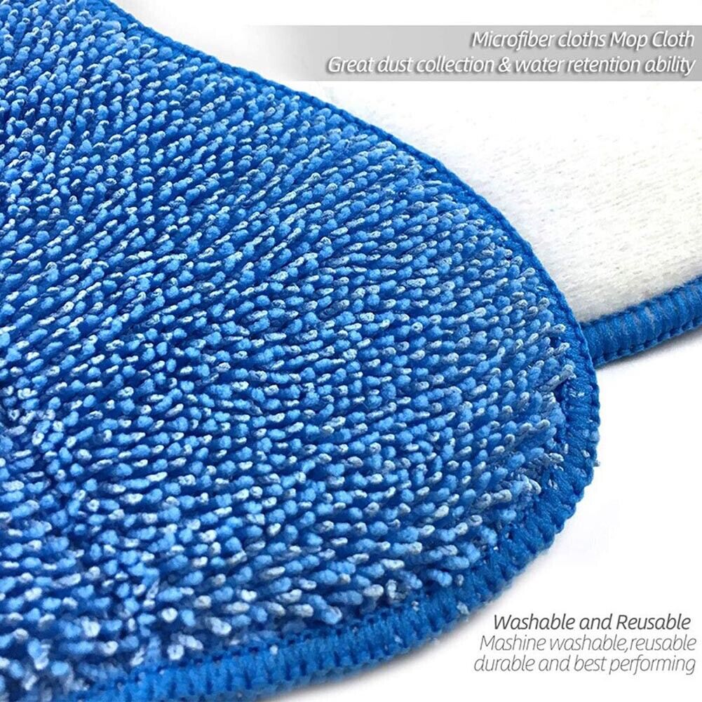 4x Washable VAX S86-SF-CC Blue Steam Mop Cleaning Triangle Pads Microfibre Lot