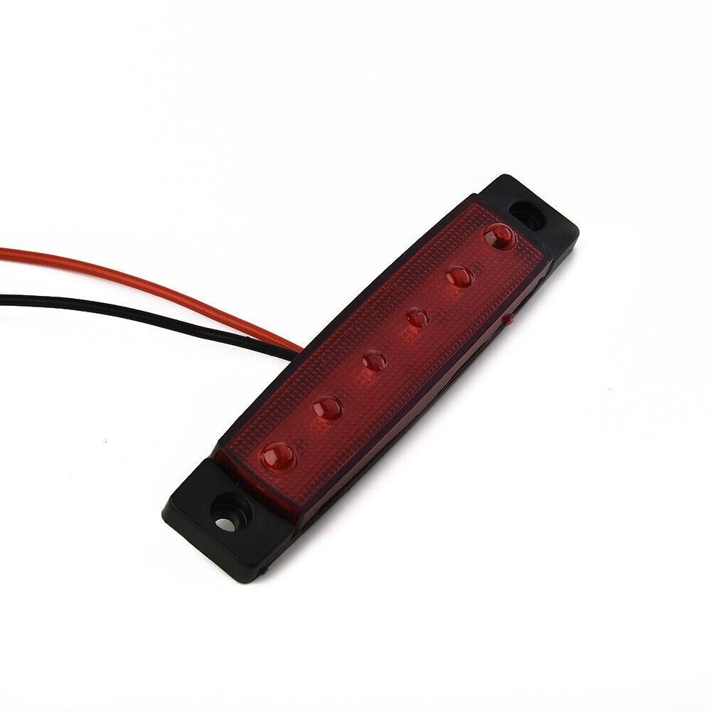 Set of 2 Waterproof 6 LED Red Brake Stop Tail Lights for Trucks and Trailers