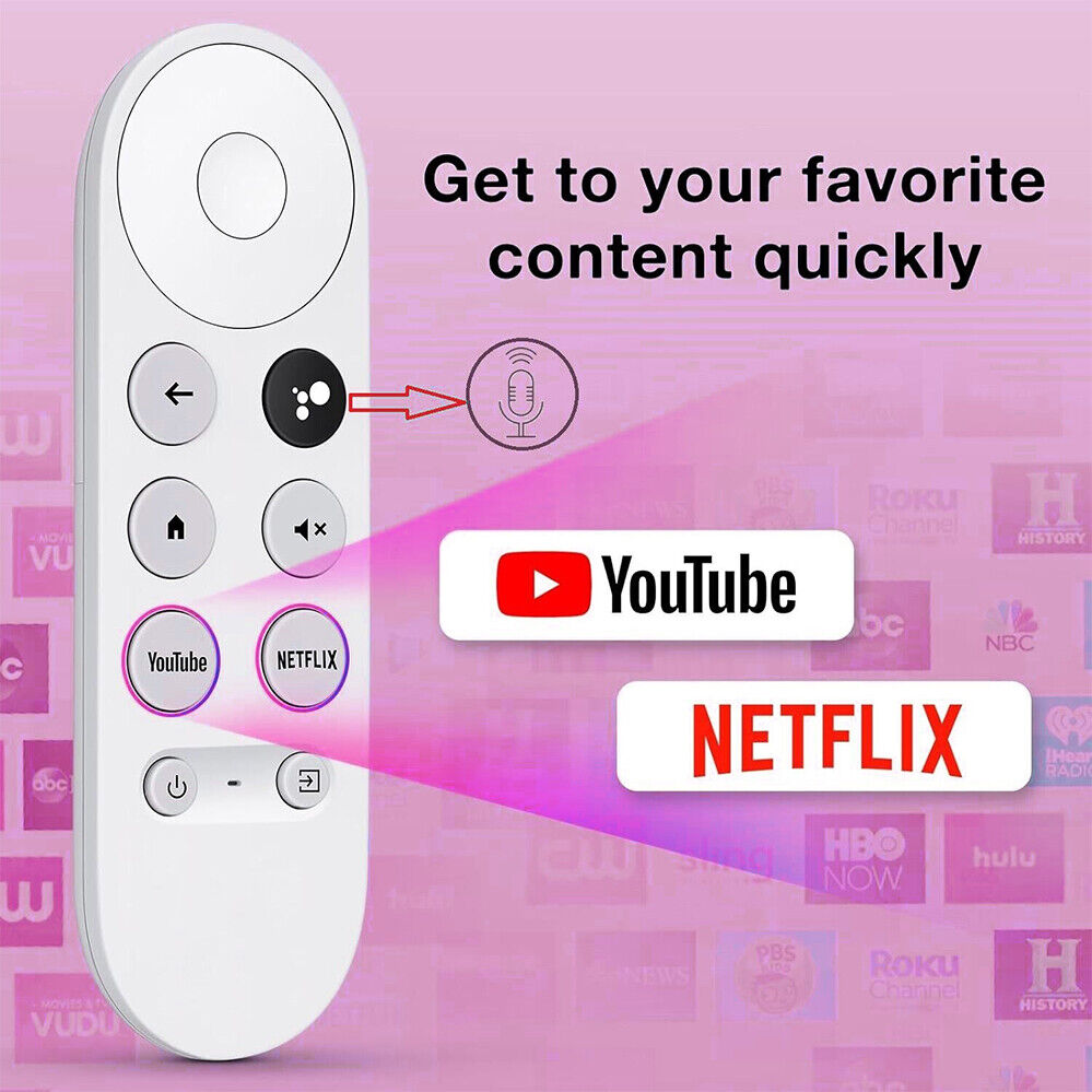 New Replacement For Chromecast With Google TV Voice Bluetooth Remote Control IR