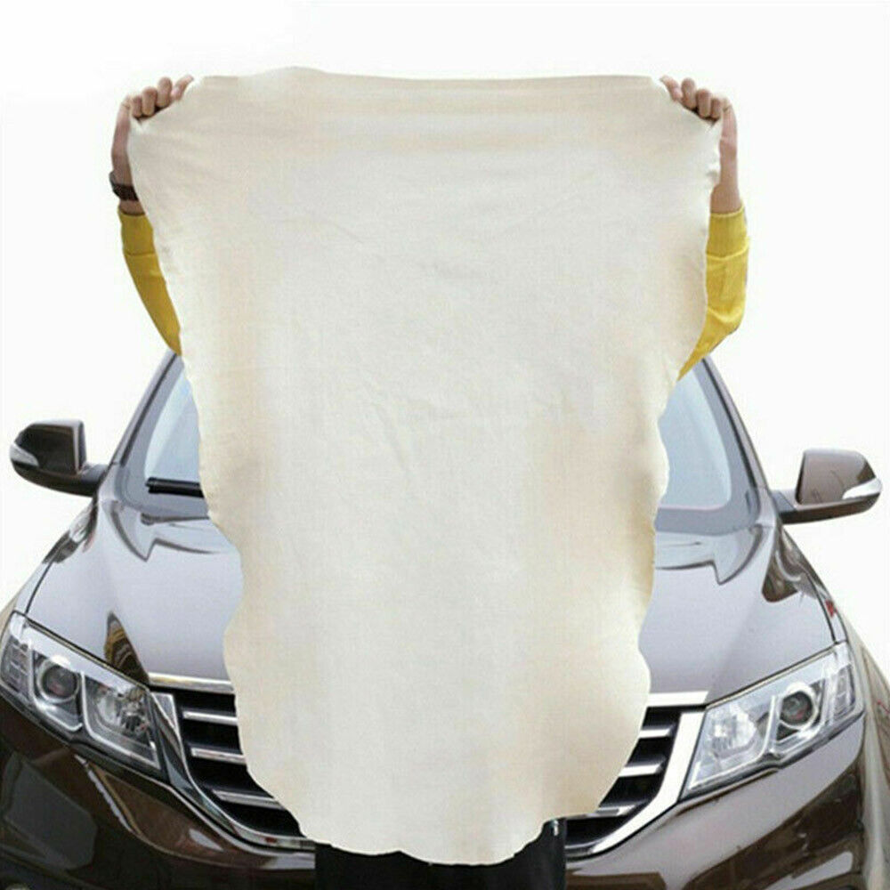 2X Large Natural Chamois Real Leather Washing Absorbent Towel Car Cleaning Cloth