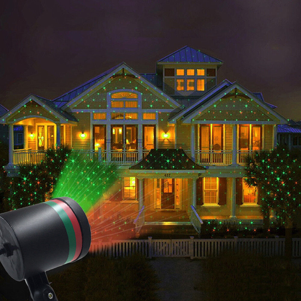 Waterproof Outdoor Projector Christmas Lights Laser Projection Light Xmas Lamps