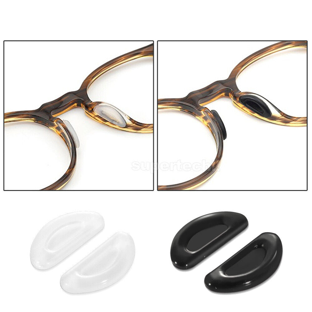 6 Pairs Soft Silicone Stick On Nose Pads Set For Anti Slip Glasses Sun Eyeglasses