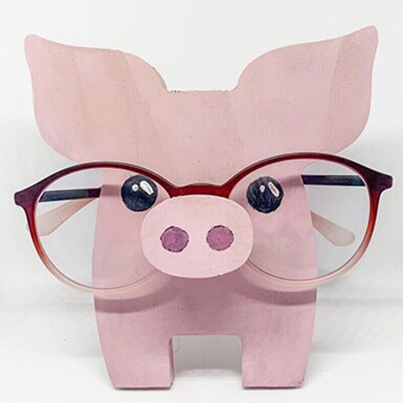 Glasses Stand Christmas Gift Cute Pet Wooden Ornament For Desktop Decor Gift