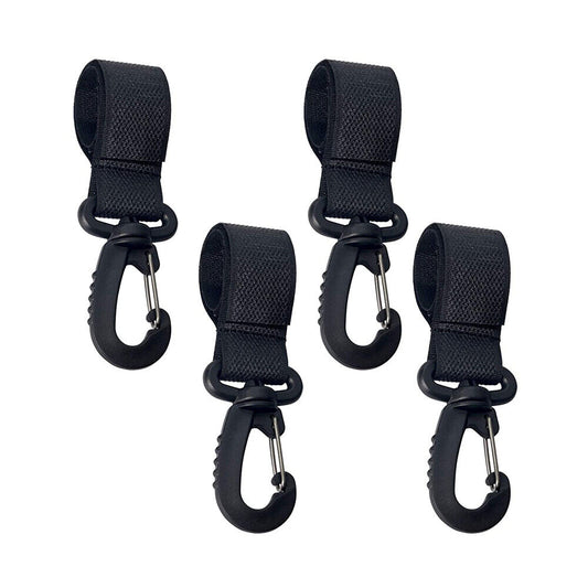 4Pcs Buggy Strap Carabiner Clips Pram Bag Hooks Pushchair Buggies Stroller Walker