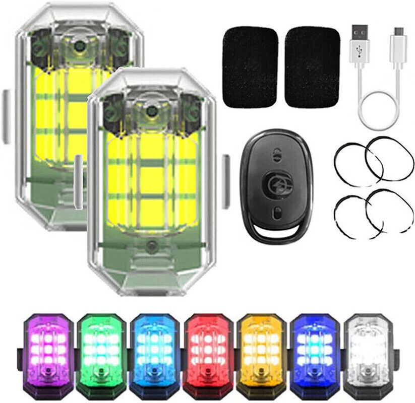 High Brightness Wireless LED Strobe Light, 7 Colors Rechargeable Flashing Lights