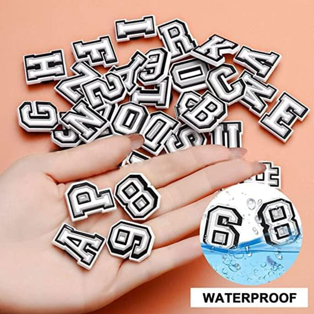 36PCS Alphabet Letters & Numbers PVC Shoes Charms For And Decor