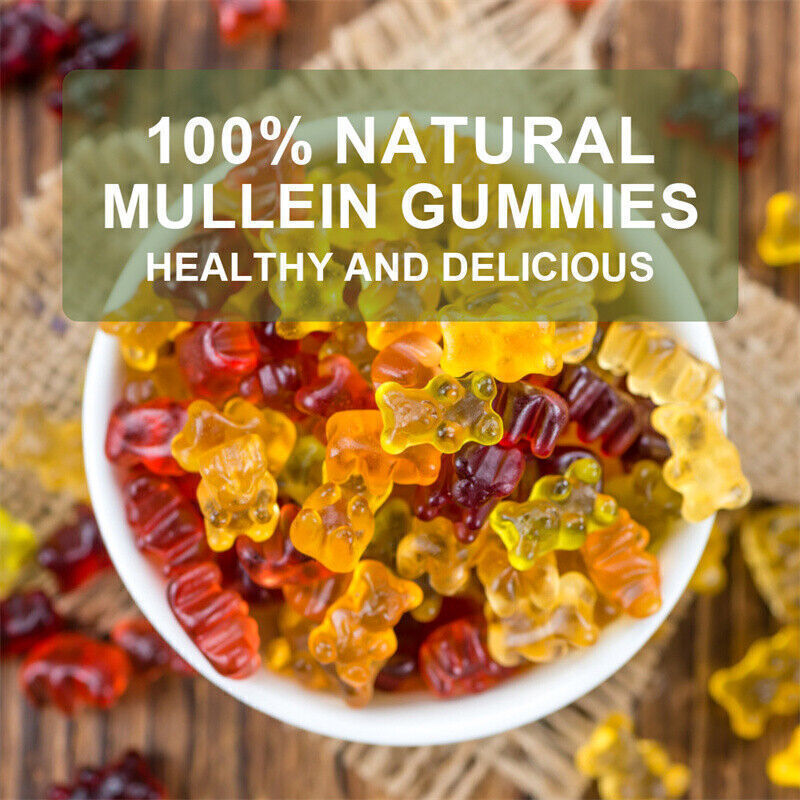 Organic Mullein Leaf Gummies 2000mg,Lung Cleanse Detox Herbal,Immune Support