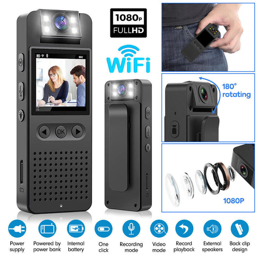 1080P Mini HD Body Camera Wearable Video Recorder DVR Cam For Personal Police