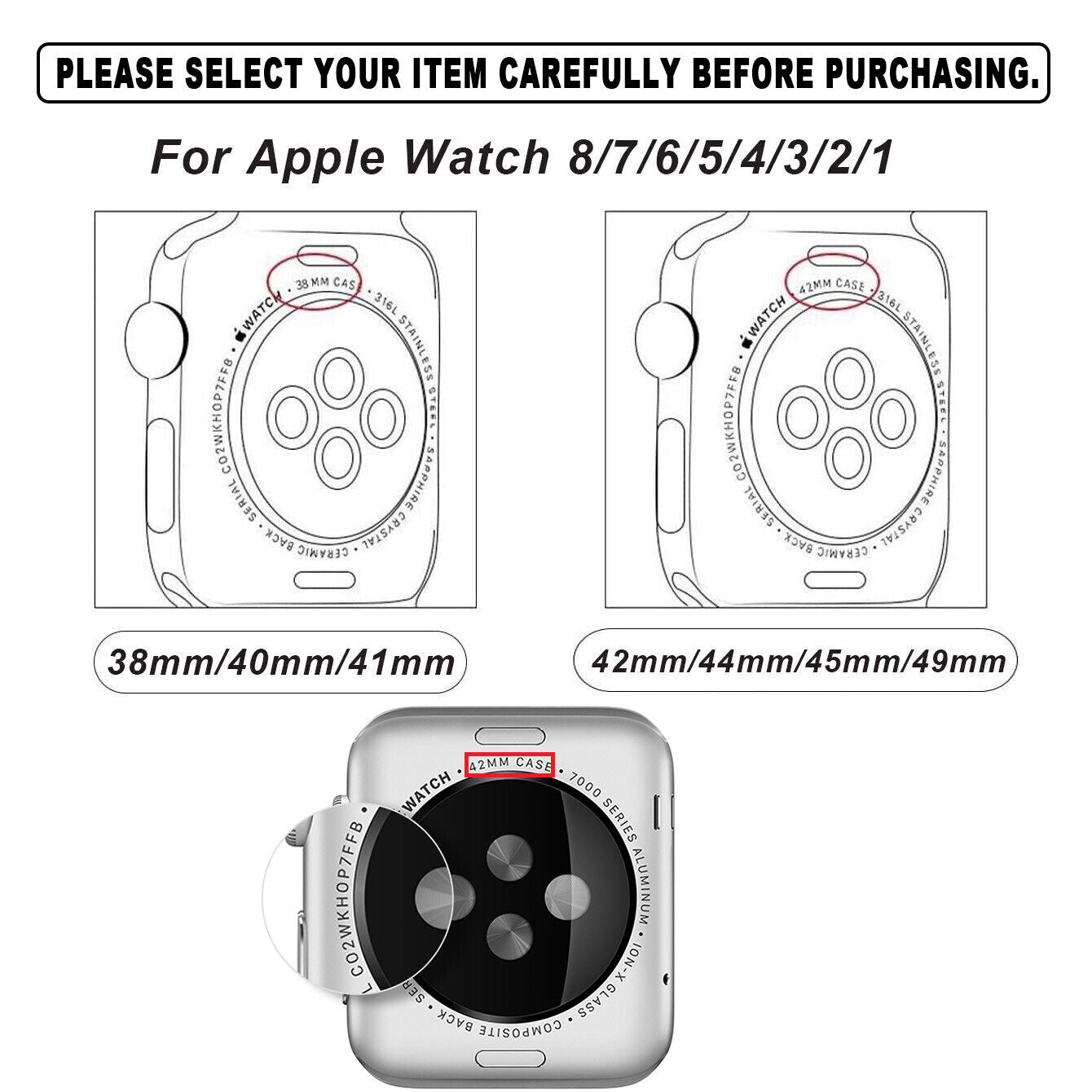 For Apple Watch iWatch SE 7 6 5 4 40/44/41/45mm Screen Protector Case Full Cover适用于 Apple Watch iWatch SE 7 6 5 4 40/44/41/45 毫米屏幕保护壳全盖